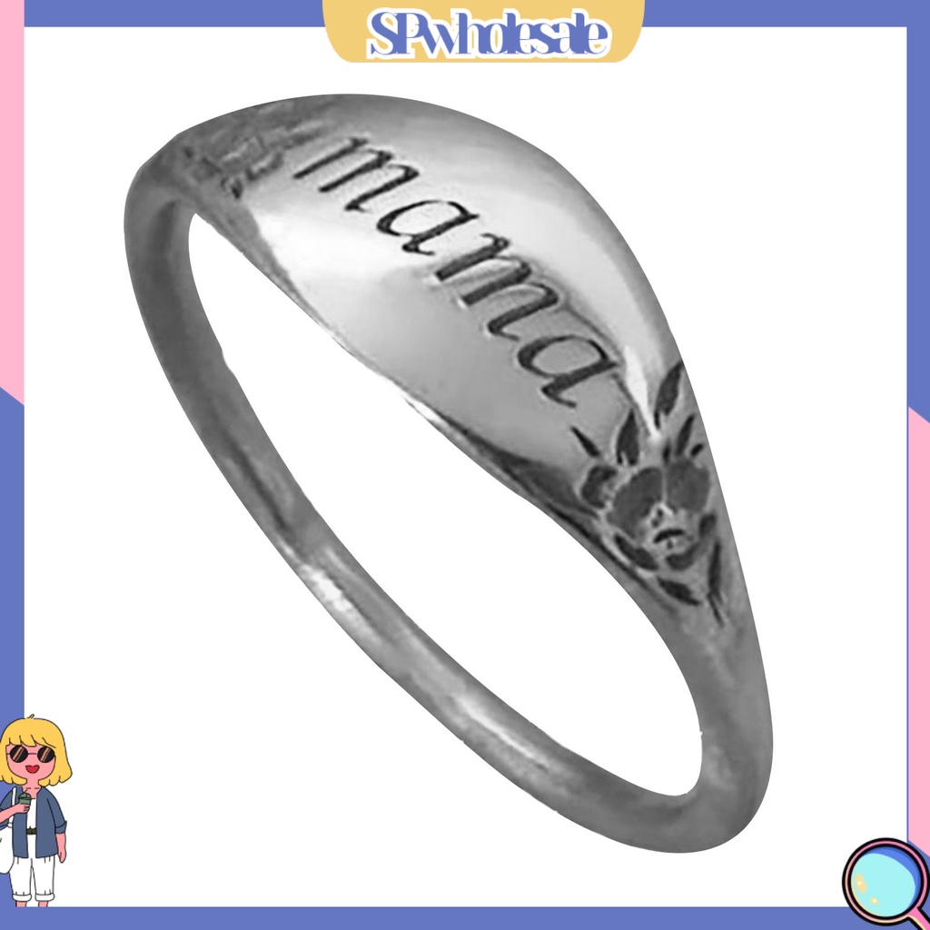 &lt;SPwholesale&gt; Nhẫn Khắc Chữ Mama Thời Trang Dành Cho Nữ