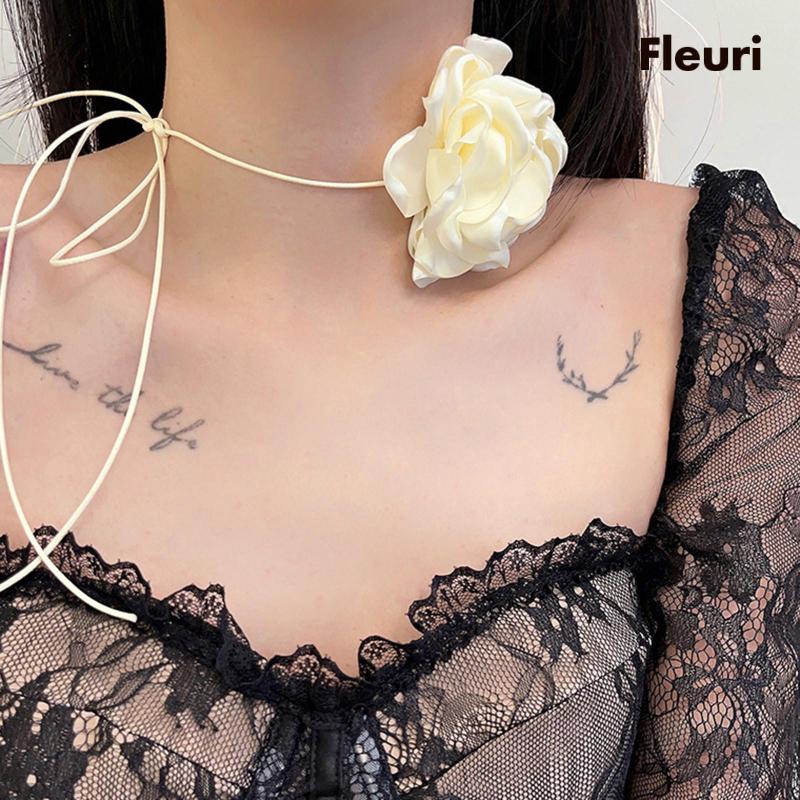 Vòng Cổ Choker Họa Tiết Hoa Thời Trang Cho Nữ