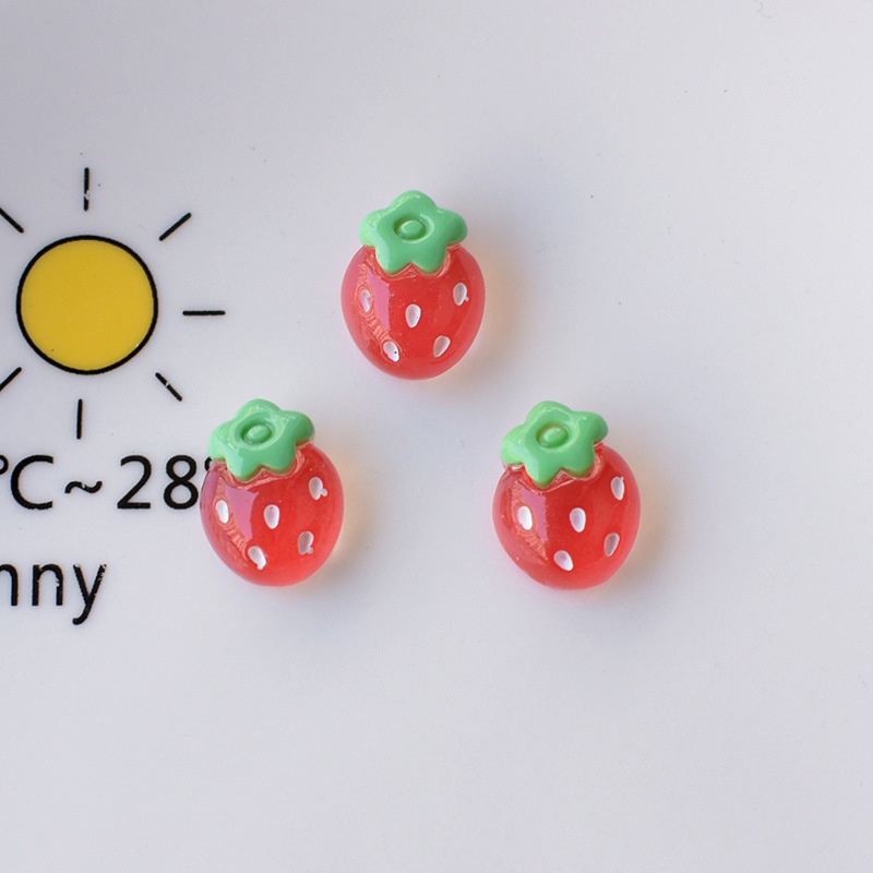 Set 10 Kẹp Tóc Nhựa Trong Suốt Hình Trái Cây Dễ Thương