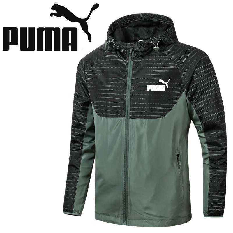 Áo Khoác Thể Thao Puma Có Mũ Trùm Chống Thấm Nước Thoáng Khí Dành Cho Nam