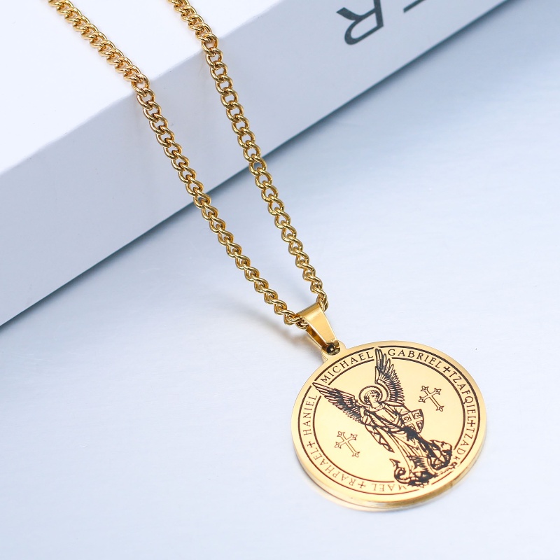 Z Vòng cổ Bằng Thép Titan Không Gỉ Mặt Hình Michael Thời Trang Dành Cho Nam Và Nữ