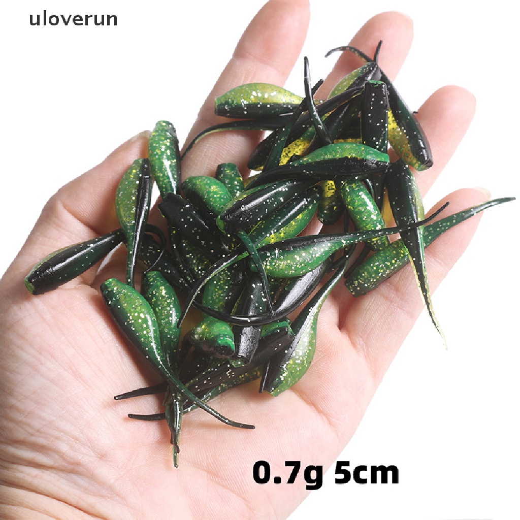 Set 10 Mồi Câu Cá Mini Mềm Mại 0.75g 5cm Tiện Dụng