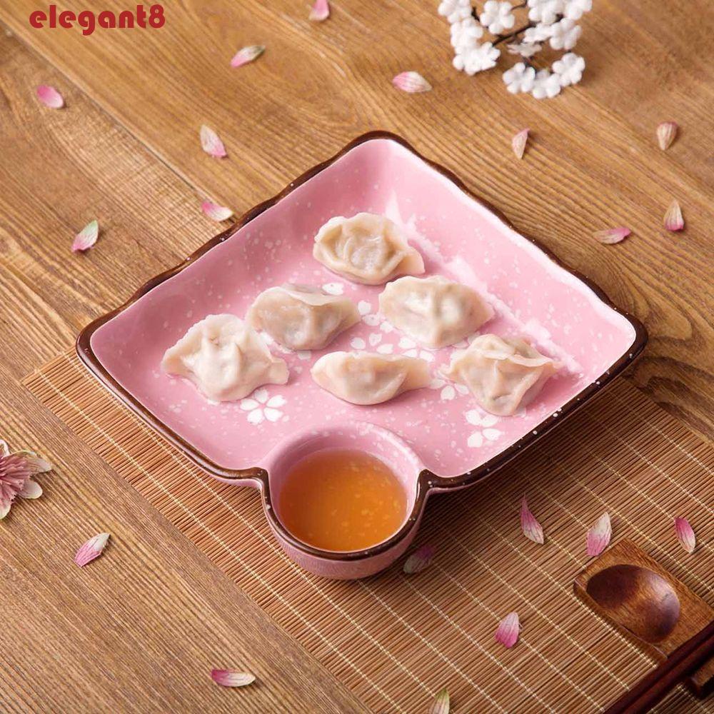 Đĩa Đựng Sushi / Món Tráng Miệng Kèm Đĩa Đựng Nước Chấm Thiết Kế Tinh Tế Tiện Dụng Cho Nhà