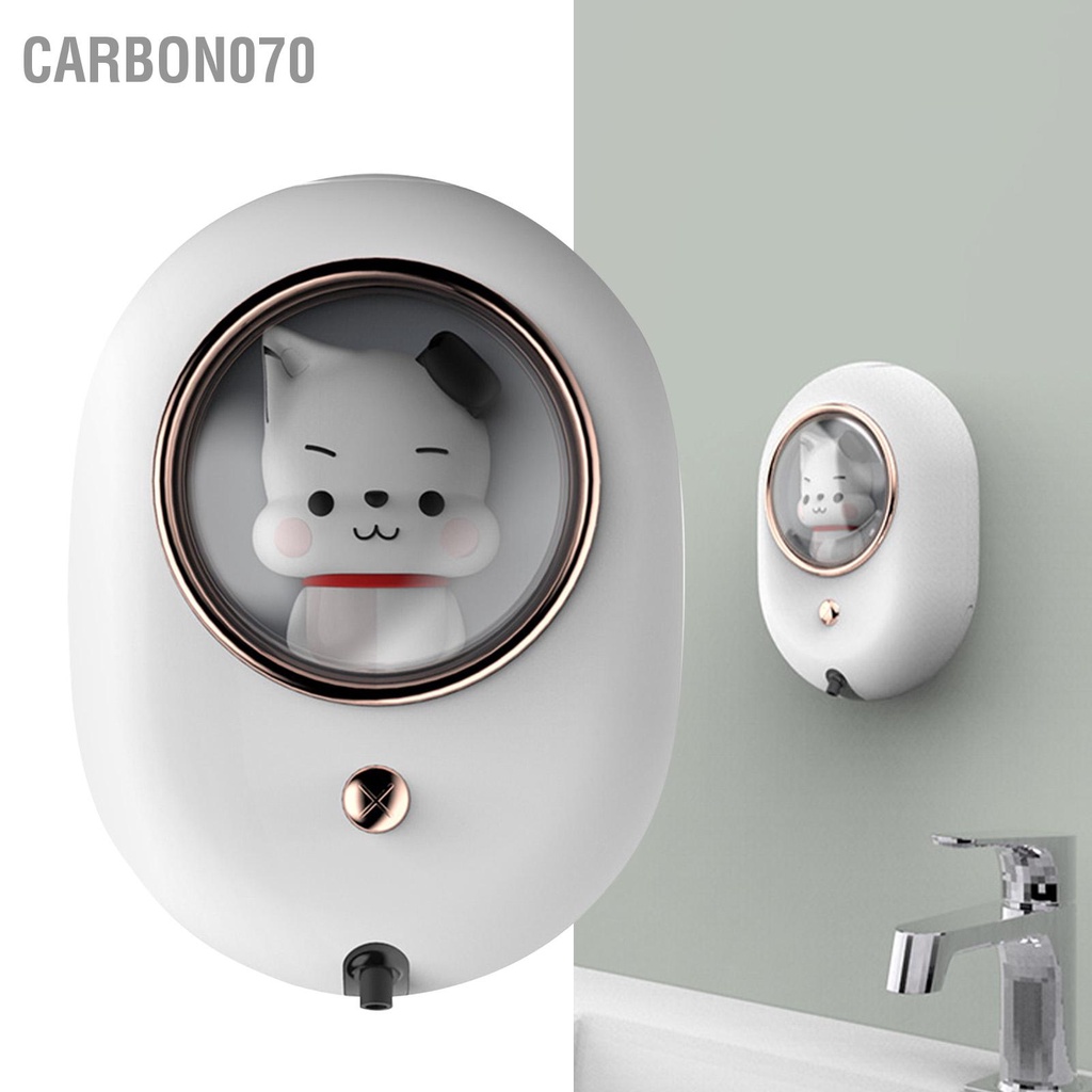 Carbon070 Hộp Đựng Xà Phòng Treo Tường Không Gian Viên Thiết Kế Sạc Tiết Kiệm Bình Tạo Bọt Tự Động Trắng