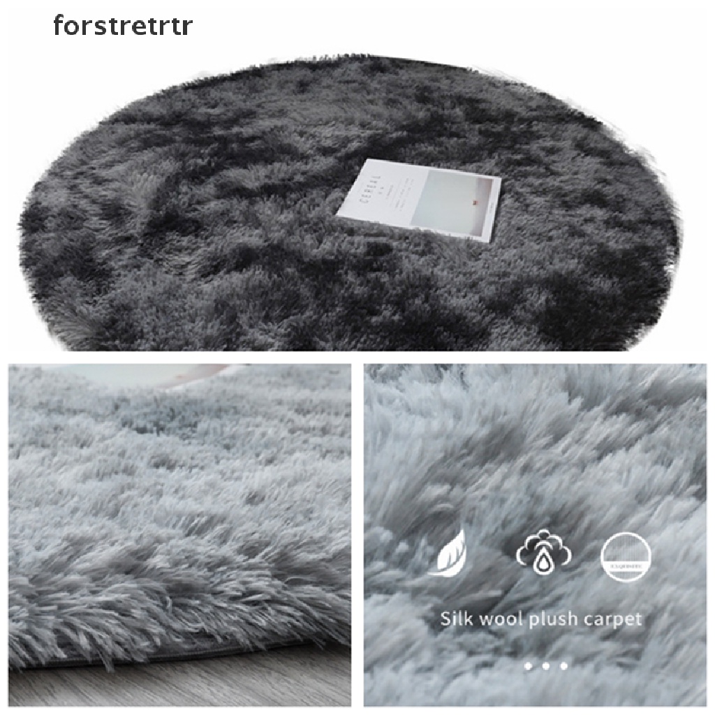 Thảm Lông Cừu Nhân Tạo Hình Tròn Mềm Mại Giặt Được