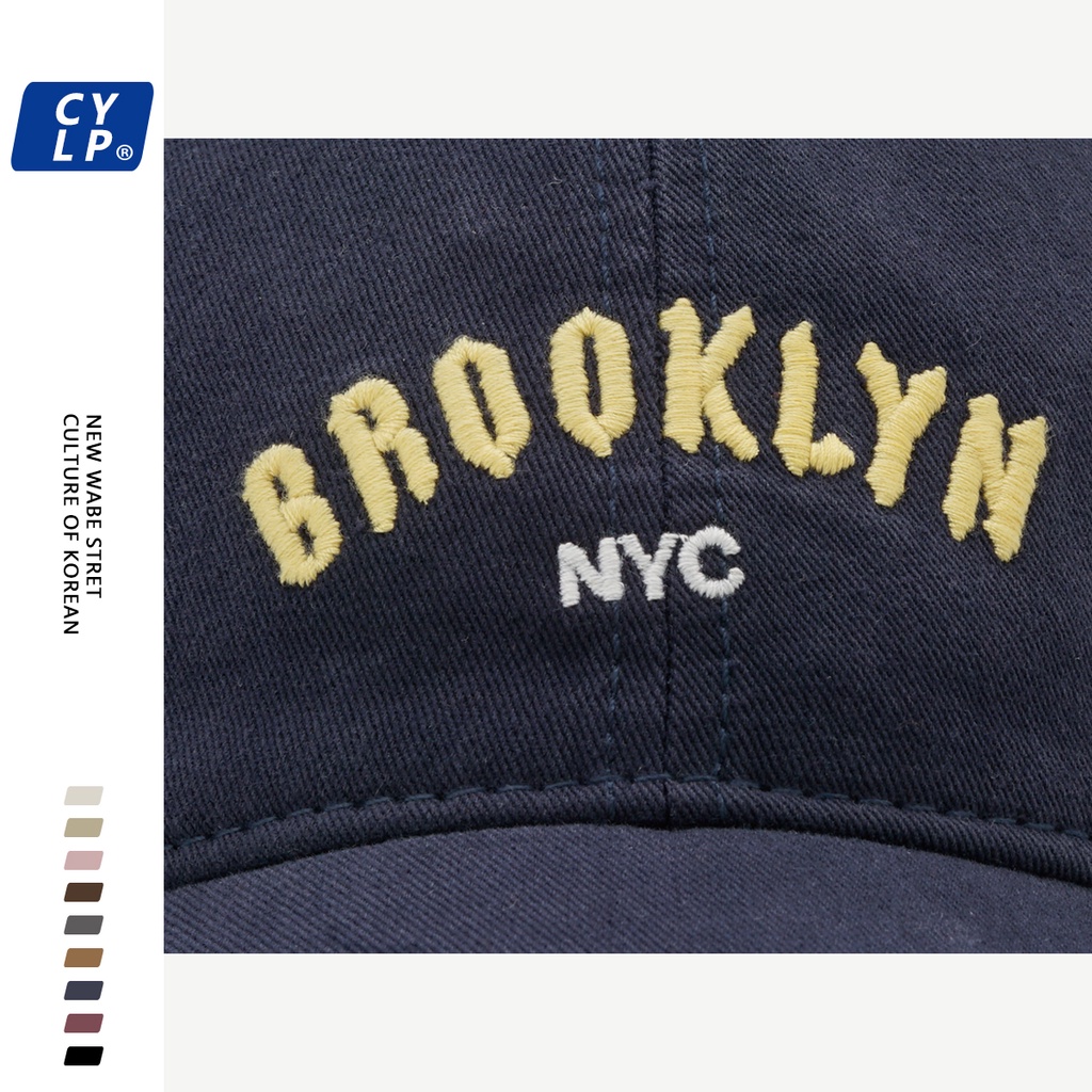 Mũ Lưỡi Trai Thêu Chữ NYC Phong Cách Hàn Quốc Thời Trang Xuân Hè Cá Tính Cho Cặp Đôi