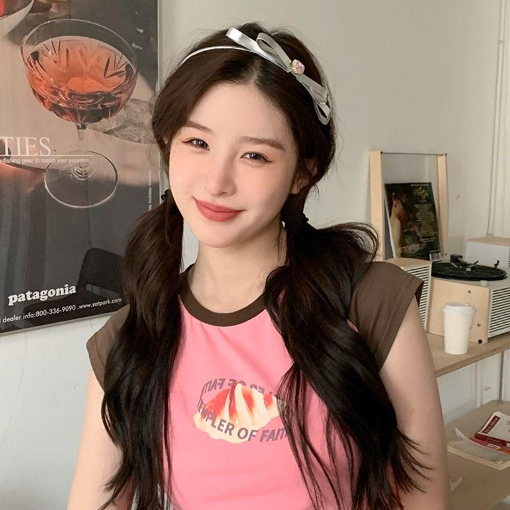 Băng đô cài tóc rửa mặt Dạng Nén Đính Nơ Phong Cách Hàn Quốc Thời Trang Cho Nữ|Băng đô cài tóc rửa mặt Xinh Xắn Thời Trang