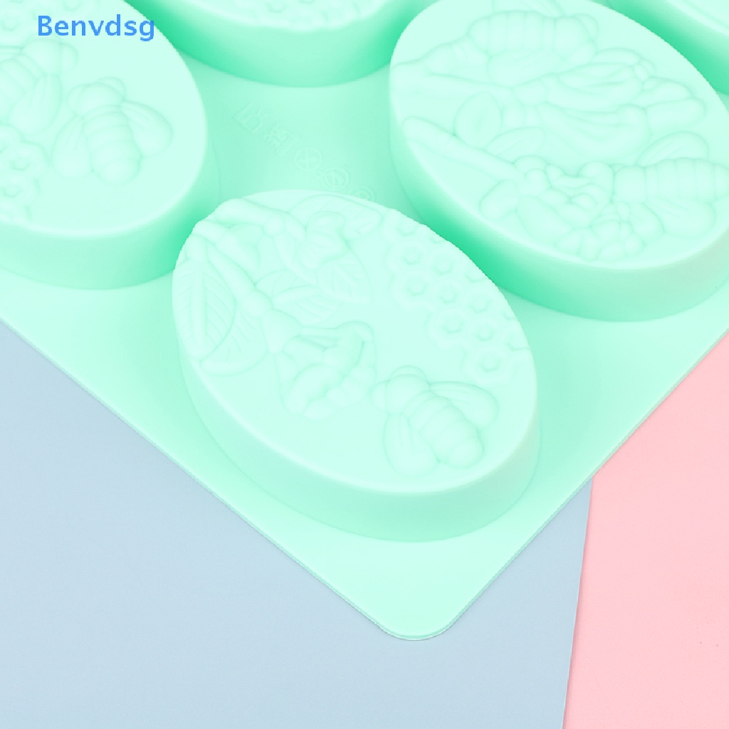 1 Khuôn Làm Bánh / Xà Phòng Handmade 6 Ô Hình Oval Bằng Silicone