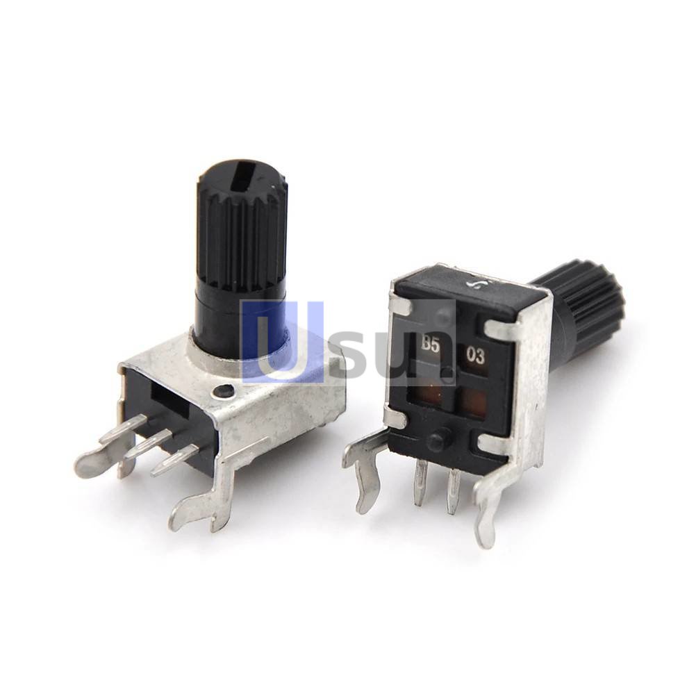 Volume Potentiometer VR Value RV09 Ngang 3 Pin B102 Đến B105 RV09 13mm (1 Cái)