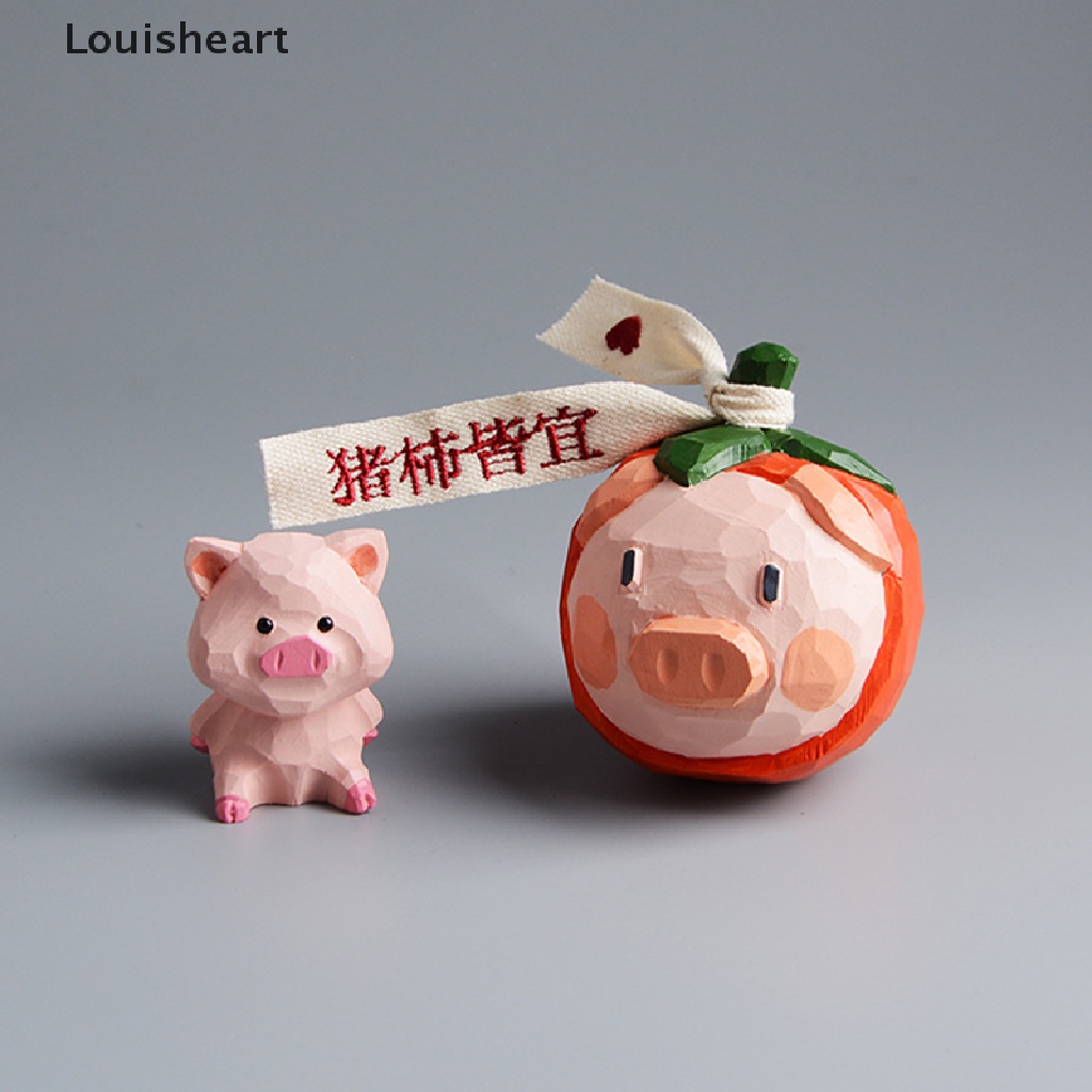 Louisheart Móc Khóa Hình Chú Heo Nhỏ Chạm Khắc Thủ Công Tinh Xảo Sáng Tạo Để Bàn Trang Trí Ba Lô / Móc Khóa