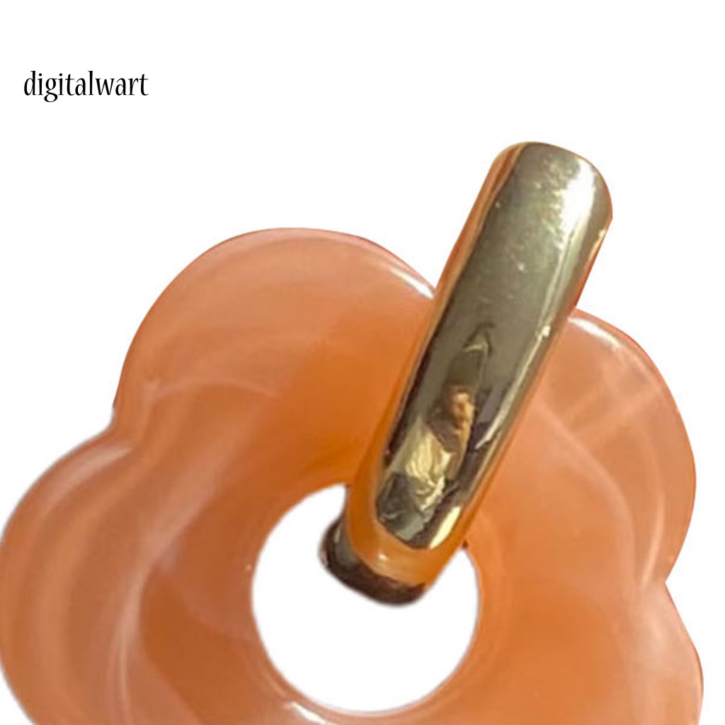 Kỹ Thuật Số| 1 Đôi Bông Tai Hình Hoa Bằng Nhựa Resin Tinh Tế Dành Cho Nữ