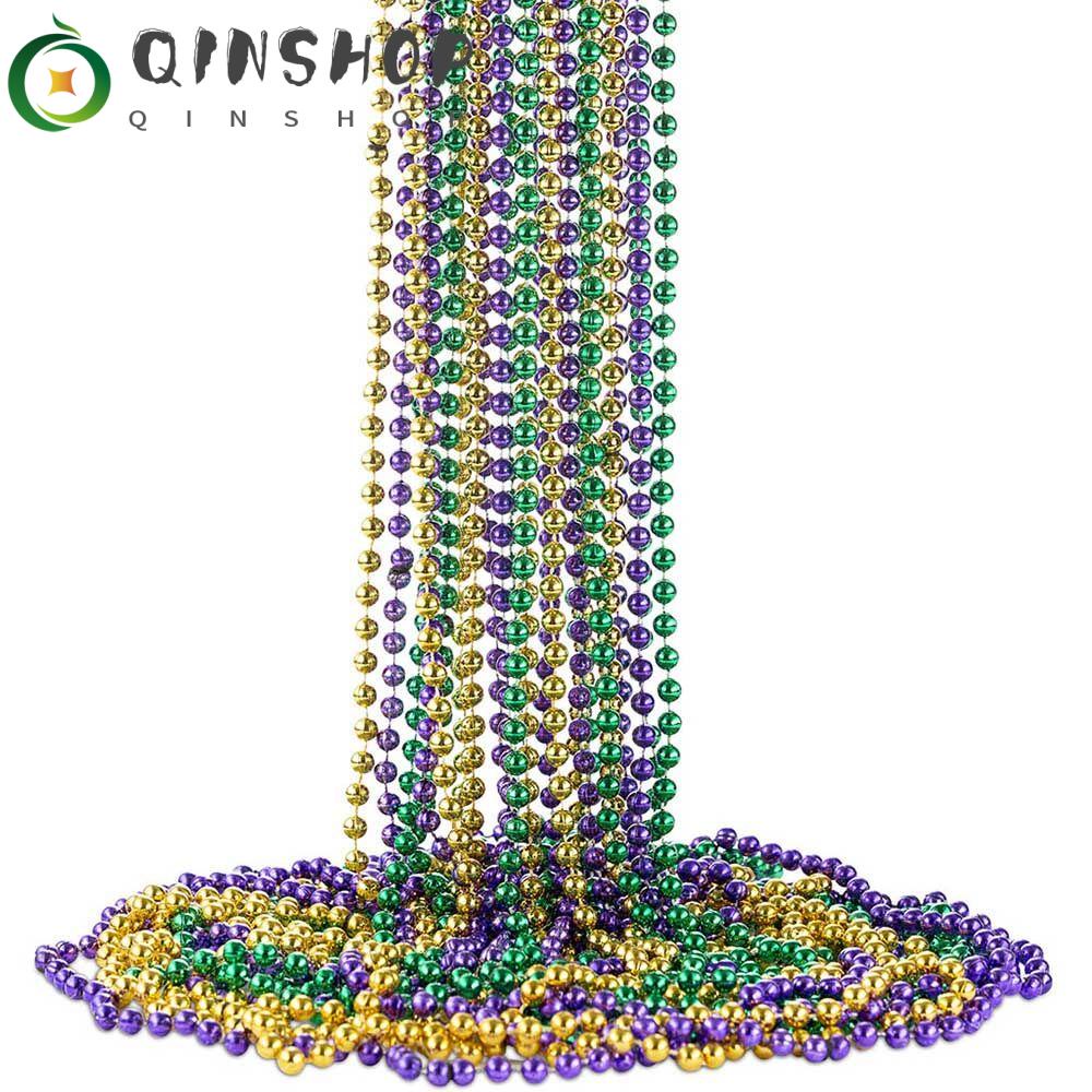 Vòng cổ Chuỗi Hạt Tròn Mardi Gras Hóa Trang Dự Tiệc Cho Nữ Áo Thun In Chữ Patrick Thời Trang Năng Động