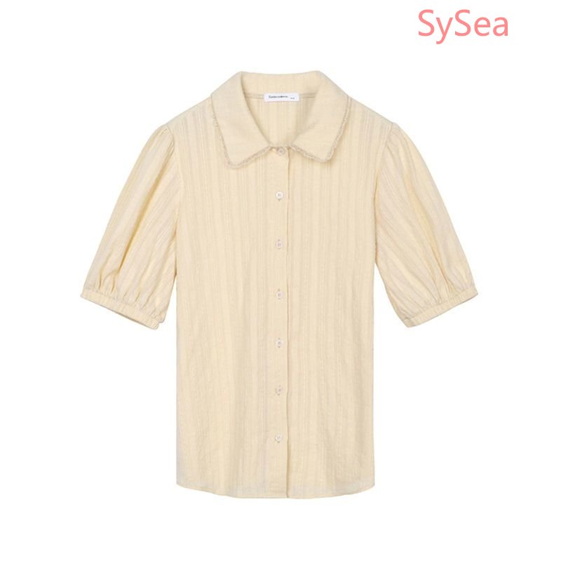 Áo Sơ Mi Cổ Búp Bê Thời Trang Mùa Hè Hàn Quốc Cho Nữ