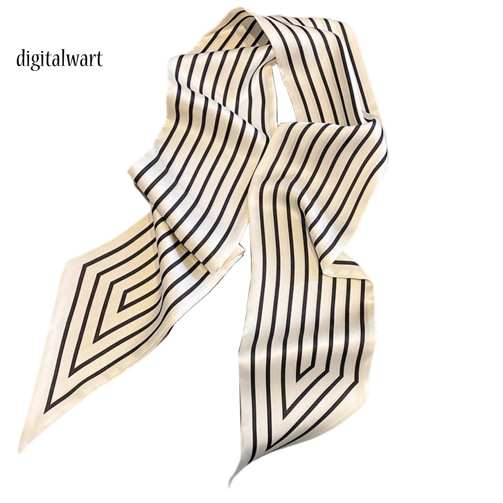 Kỹ Thuật Số| Băng Đô Vải Satin Kẻ Sọc Màu Sắc Tương Phản Thời Trang Cho Nữ