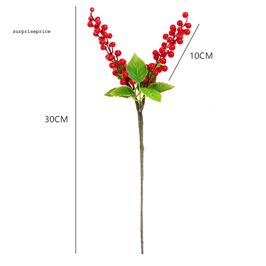 Spa Bộ 2 Nhánh Berry Giả Sống Động Tươi Tắn Không Cần Đóng Giả Trang Trí Nhà Cửa