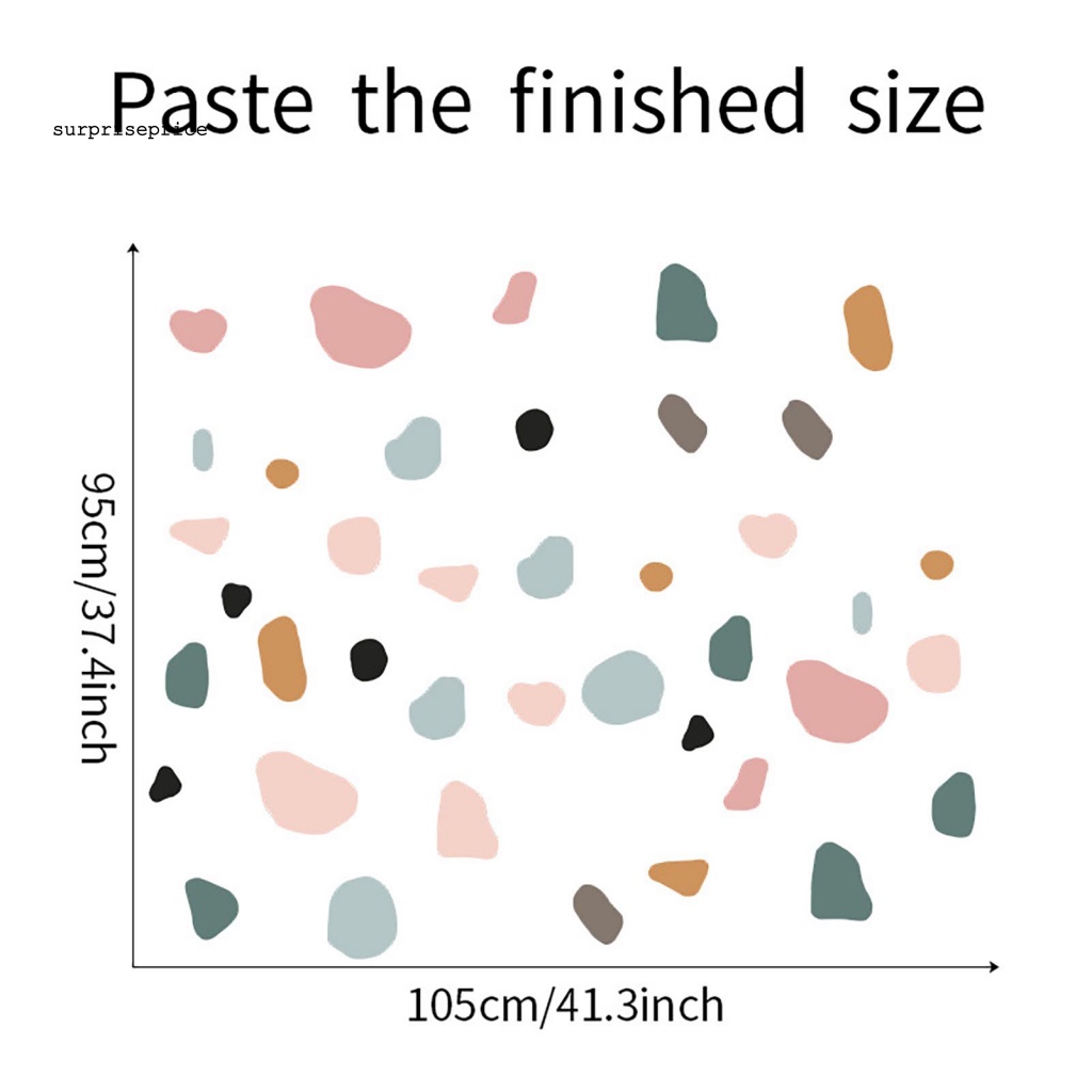 Sticker Dán Tường Tự Dính Họa Tiết Đá Màu Nước Sắc Thu Hút Sáng Tạo