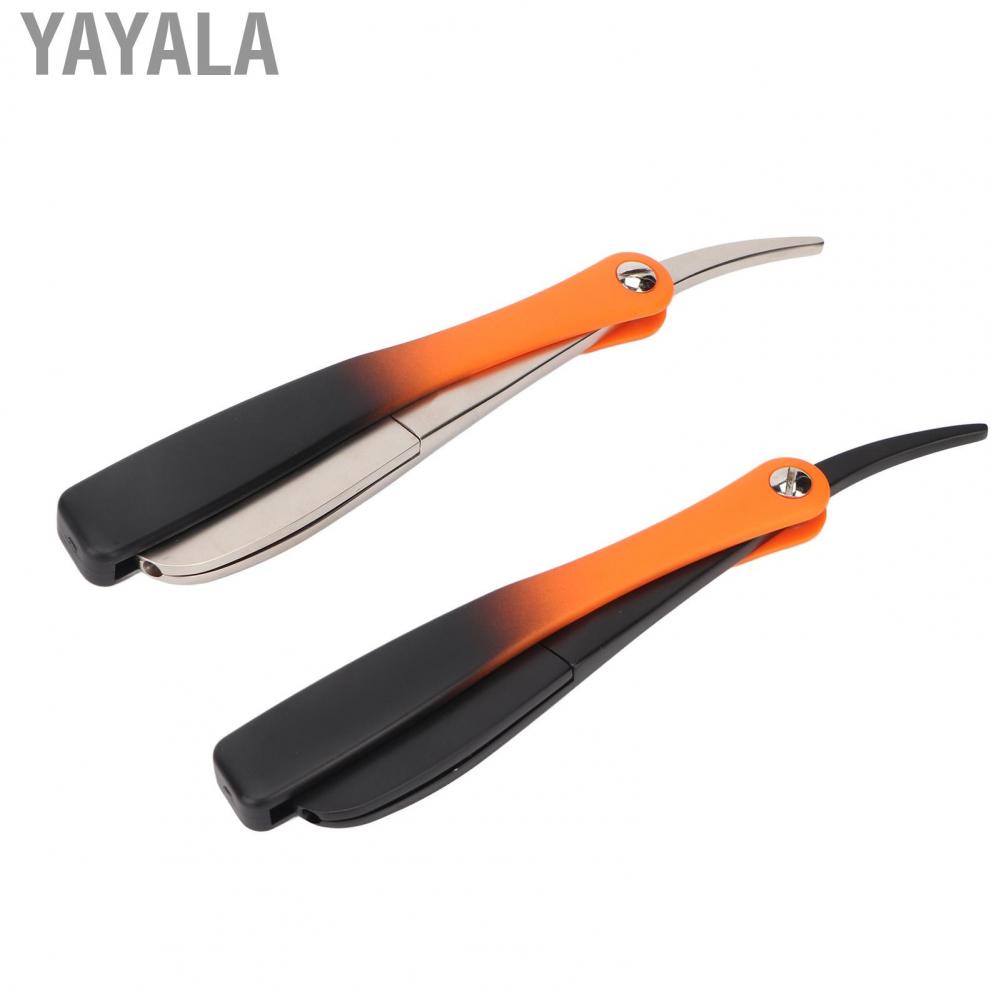 Yayala Hair Cutting Blade  Alloy Straight Edge Trimmer Foldable Manual Portable for Beauty Salon