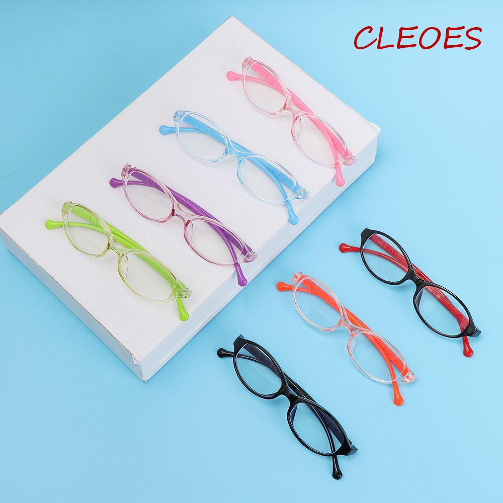 Kính Mát Gọng Nhựa Oval Trong Suốt Chống Phản Quang Cho Bé Gái