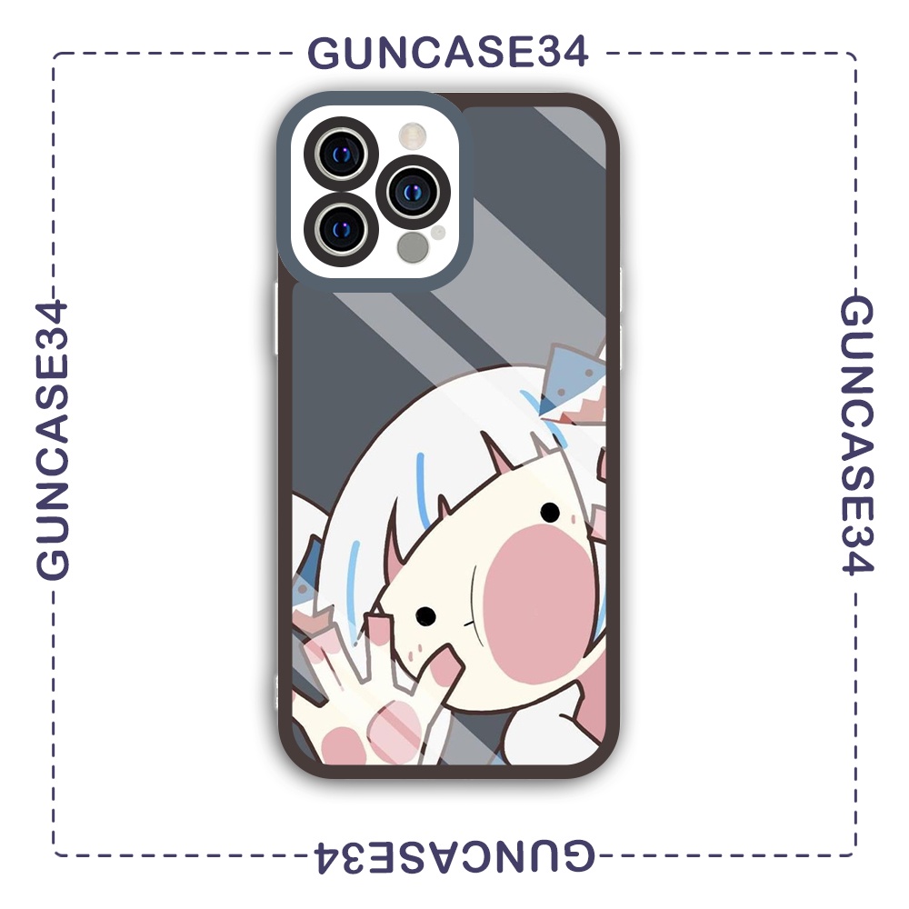 Ốp iphone cạnh vuông Guncase34 garu gào thét cute 6/6s/7/7plus/8/8plus/x/xr/xs/11/12/13/pro/plus/promax/14prm