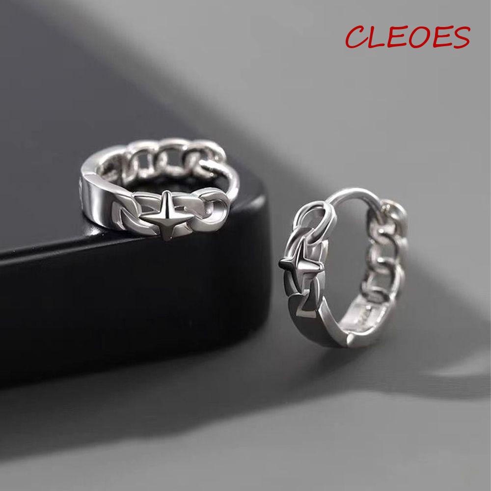 Khuyên Tai Tròn Họa Tiết Da Báo Phong Cách Punk Goth Hiphop Dành Cho Nam Và Nữ