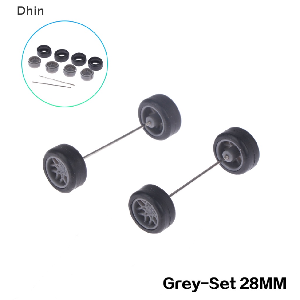 1 Bộ Bánh Xe Cao Su 1: 64 Có Trục Bánh Xe DIY Cho Mô Hình Xe Đua Đồ Chơi