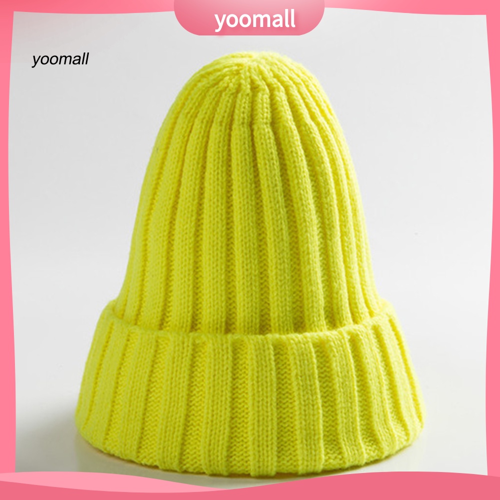 Mũ Beanie Dệt Kim Màu Trơn Mềm Mại Phong Cách Hiphop