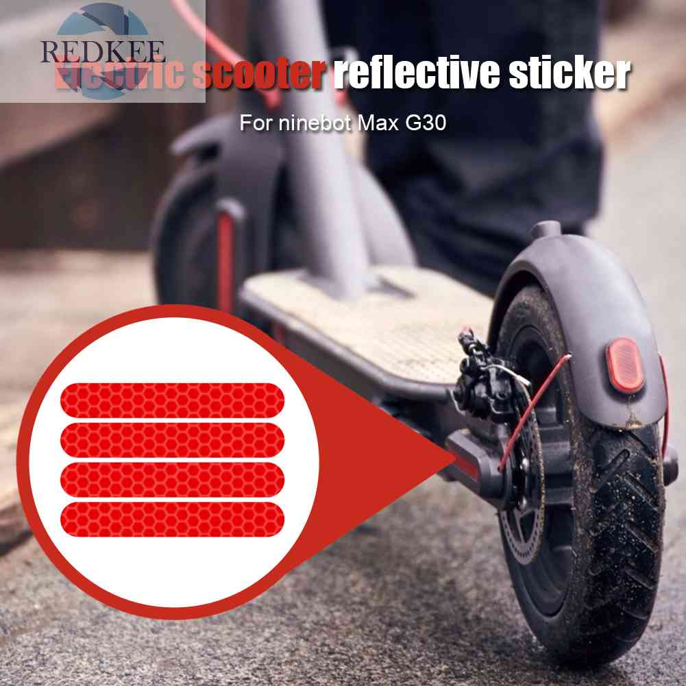 Bộ 4 Miếng Dán Phản Quang An Toàn Vào Ban Đêm Cho Xe Điện Ninebot MAX