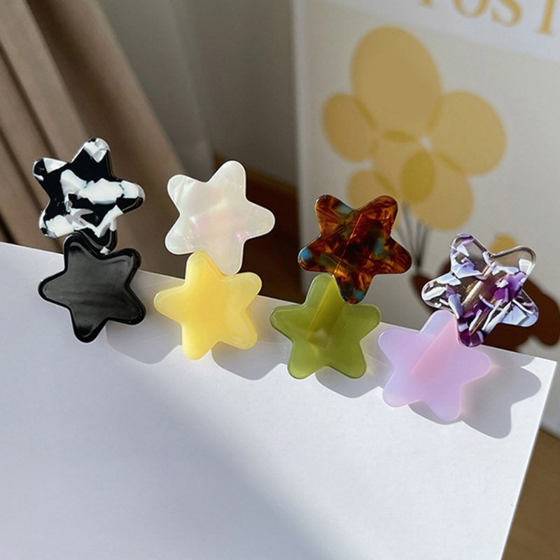 Kẹp Tóc Hình Ngôi Sao Chất Liệu Nhựa Acrylic Không Làm Tổn Thương Tóc
