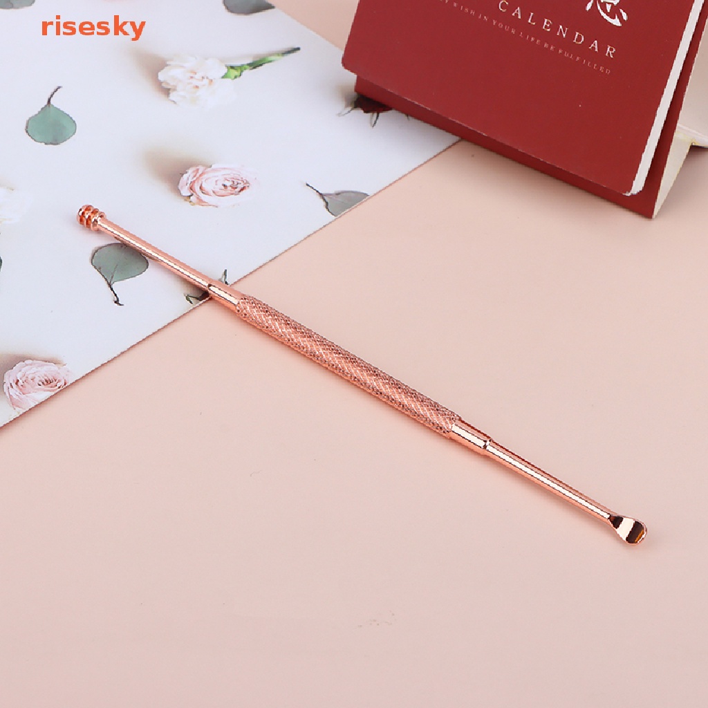 Dụng Cụ Lấy Ráy Tai Dạng Xoắn Ốc Bằng Thép Không Gỉ Màu Vàng Hồng