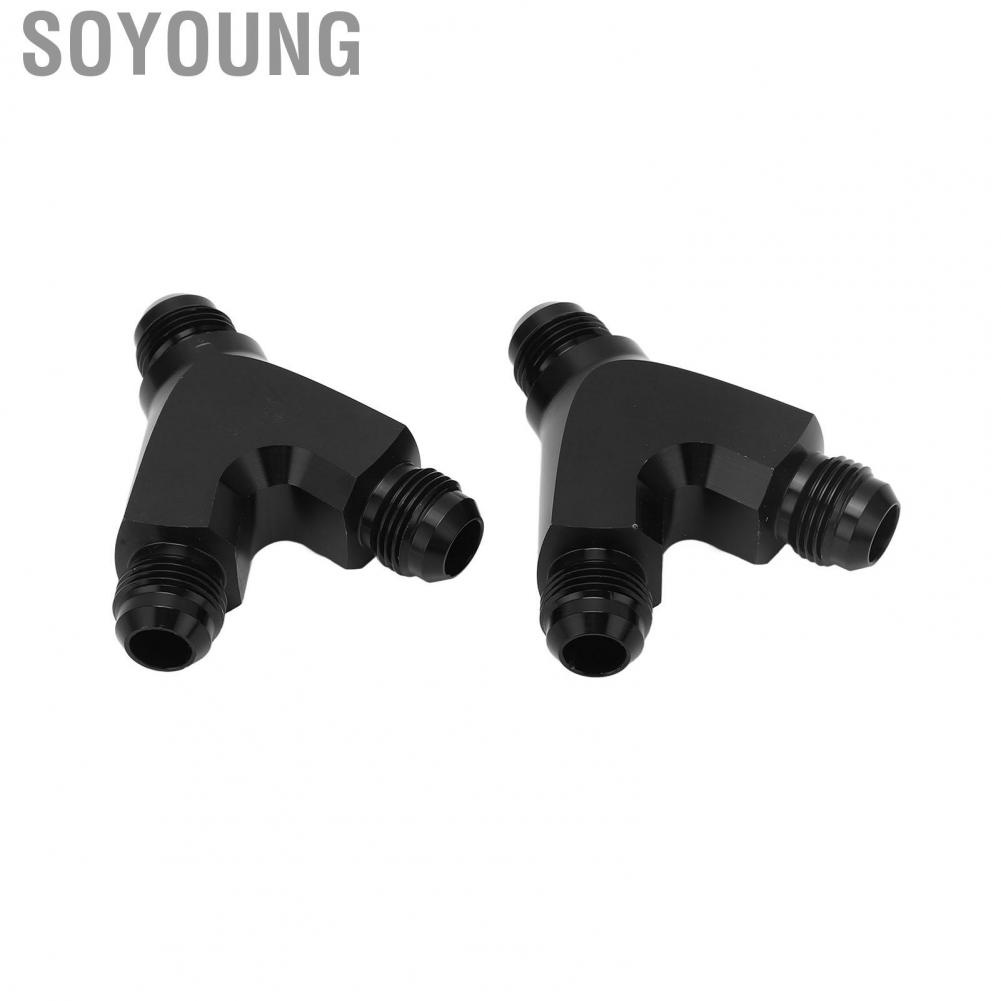 Soyoung Fitting Junction Coupler Adapter Less Flow Obstruction 10AN To Y Block Leakage Proof for Fuel System