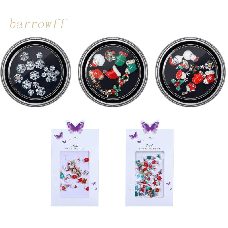 Hộp Phụ Kiện Bông Tuyết 3D Đính Móng Nghệ Thuật