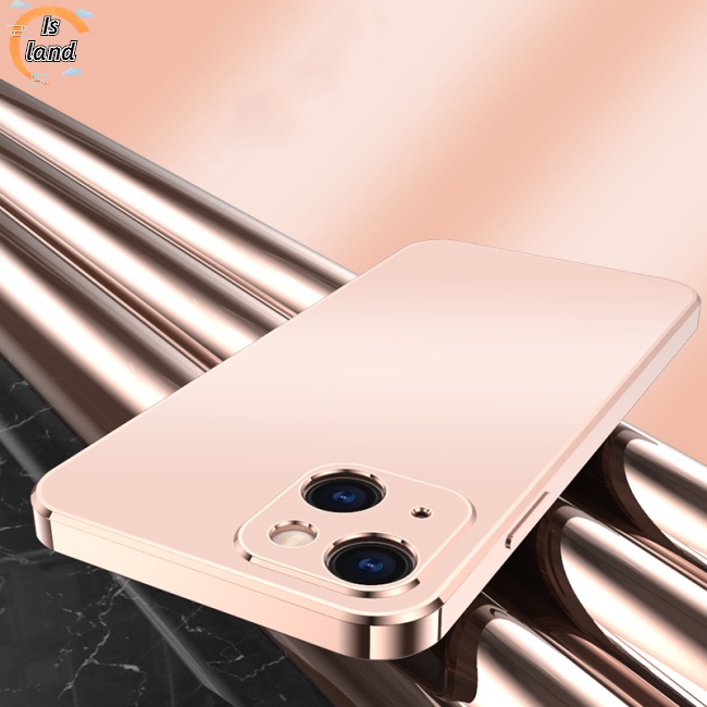 [IS] Ốp Điện Thoại Nhám Mạ Điện Chống Rơi Bảo Vệ Toàn Diện Cho Iphone13