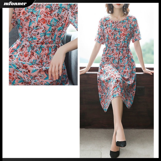 Đầm Tay Ngắn Thiết Kế Thoải Mái Thời Trang Mùa Hè Cho Nữ