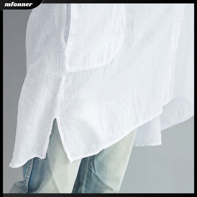 Áo Sơ Mi Tay Dài Dáng Rộng Cổ Chữ V Thời Trang Xuân Hè Cho Nữ