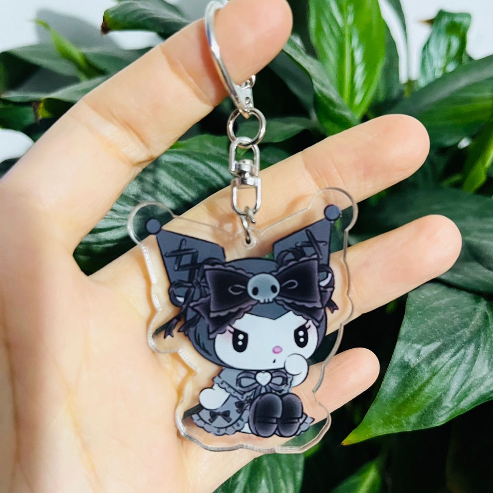 Móc Khóa Mèo Kitty Cơ Bắp Diablo Sanrio Lolita Mặt Dây Chuyền Túi Đi Học Cho Cặp Đôi Bạn Gái Kuromi Dễ Thương-Rosser2