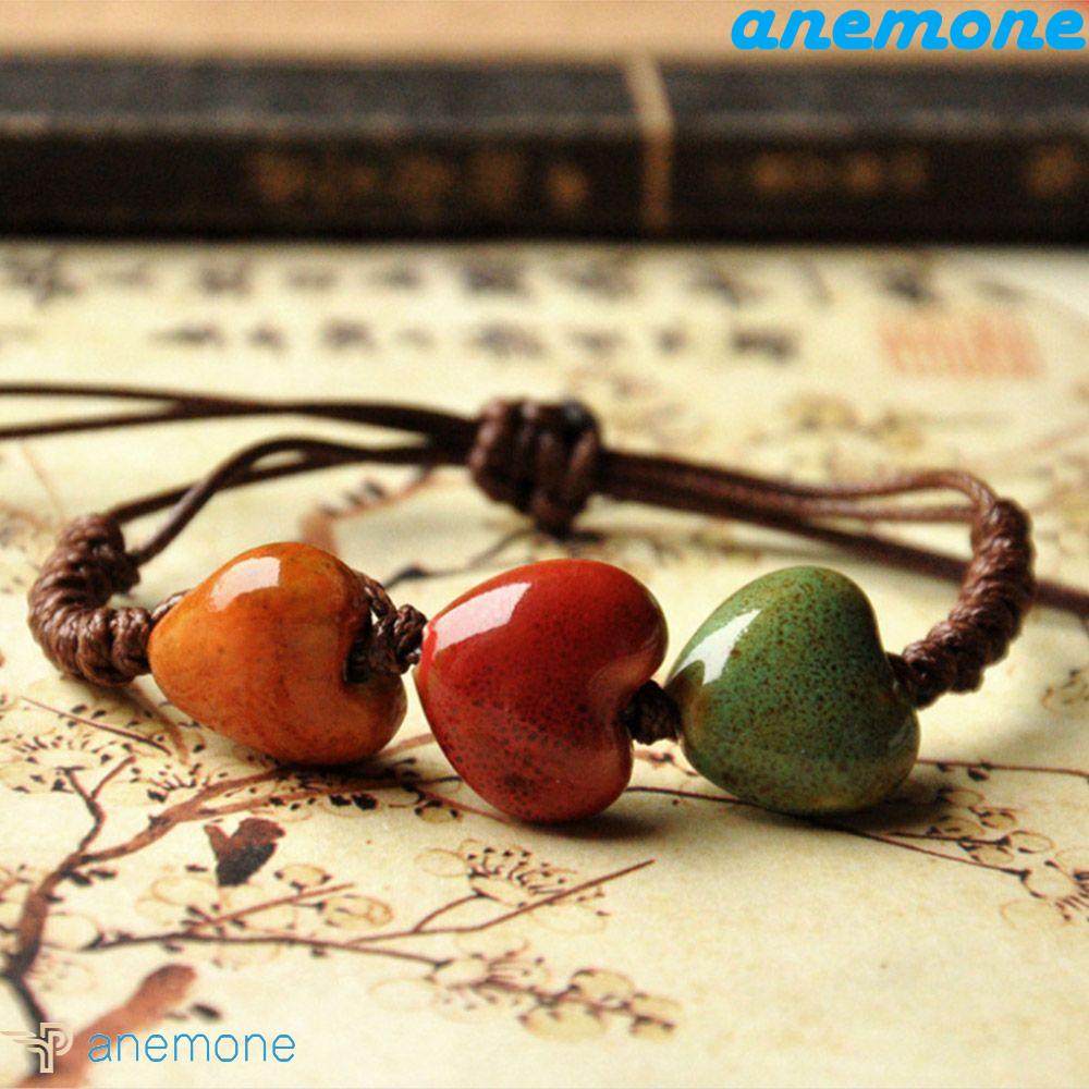 Vòng tay mặt hình chiếc lá , trái tim , chất liệu sứ