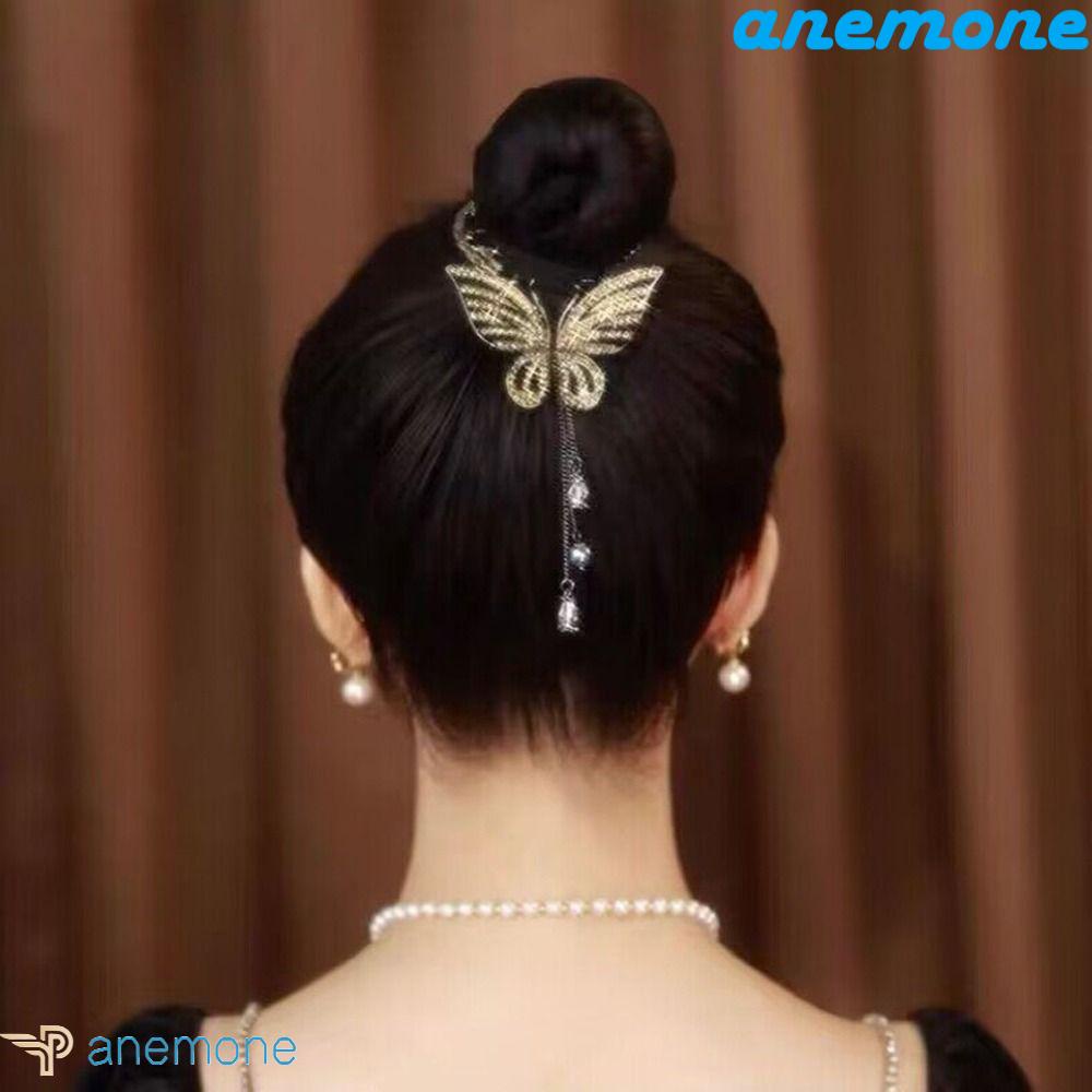 Kẹp Tóc Đuôi Ngựa Đính Nơ Tua Rua Thời Trang Cổ Điển Cho Nữ