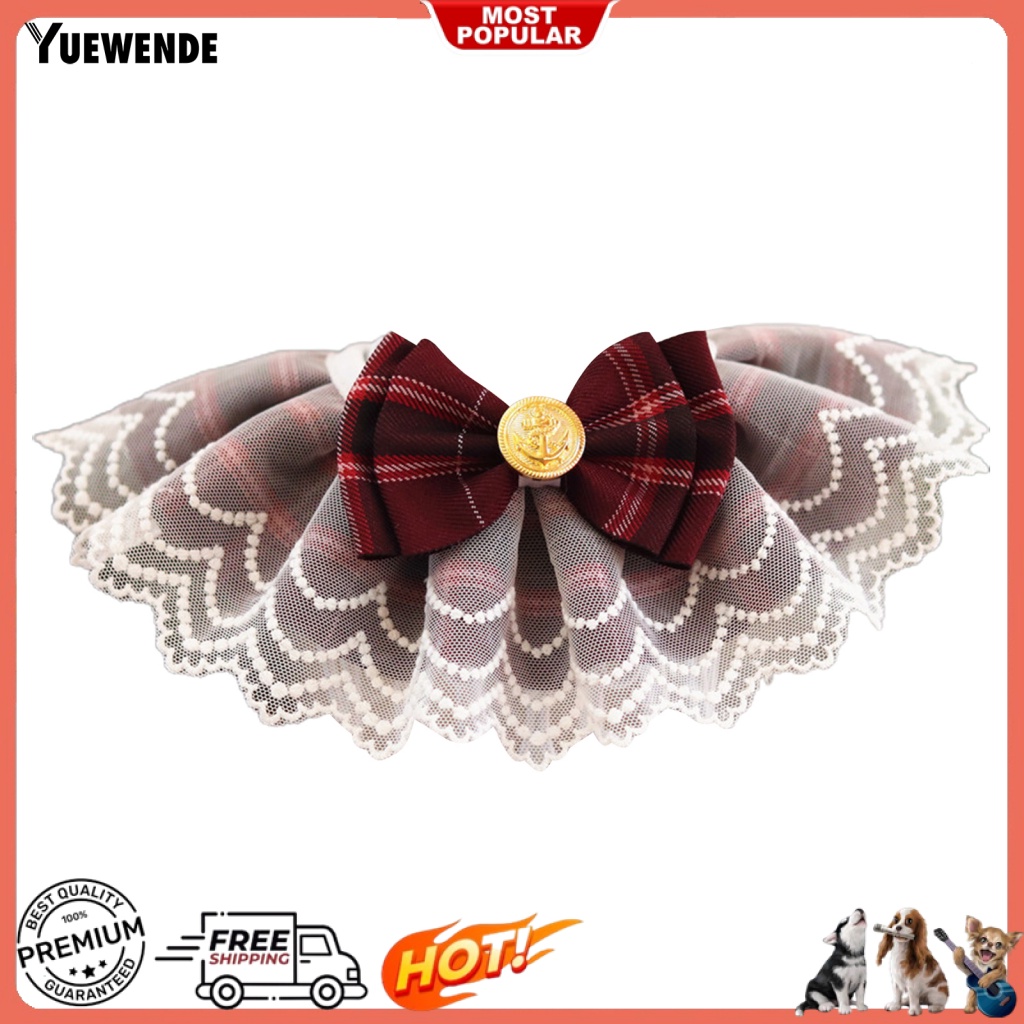 Yếm Đeo Cổ Trọng Lượng Nhẹ Trang Trí Nơ Xinh Xắn Cho Thú Cưng