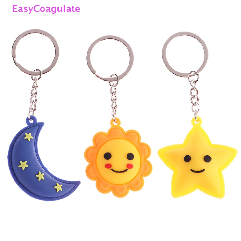 Móc Khóa Hình Ngôi Sao / Mặt Trời / Mặt Trăng Dễ Thương Lãng Mạn