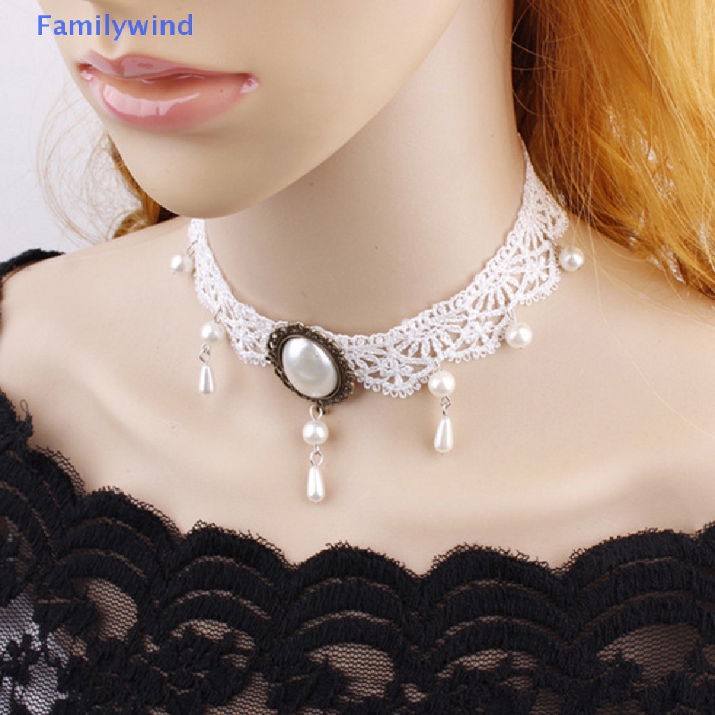 Vòng Cổ Choker Ren Màu Đen Đính Đá Pha Lê Phong Cách Gothic Quyến Rũ