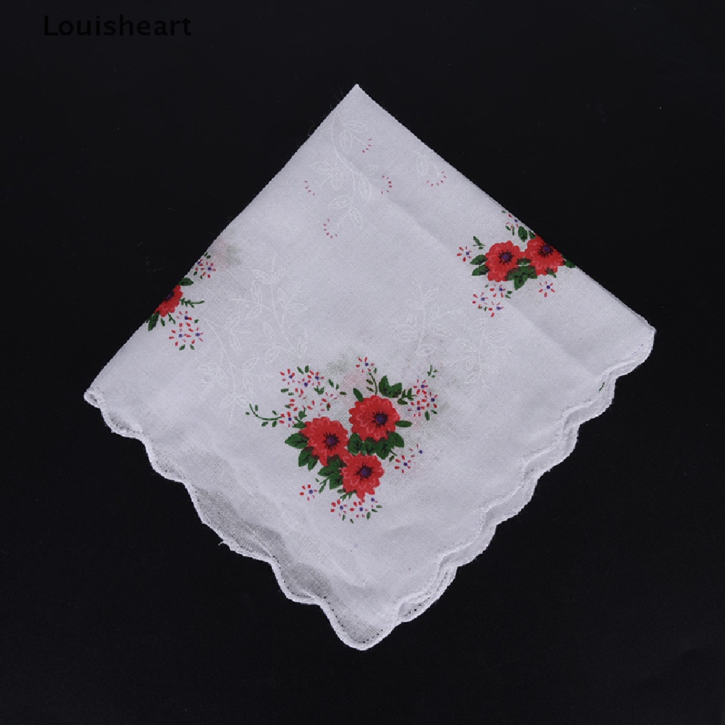 Louisheart Bộ 6 Khăn Ăn Vải Thêu Hoa Ngẫu Nhiên Cho Nữ TFG