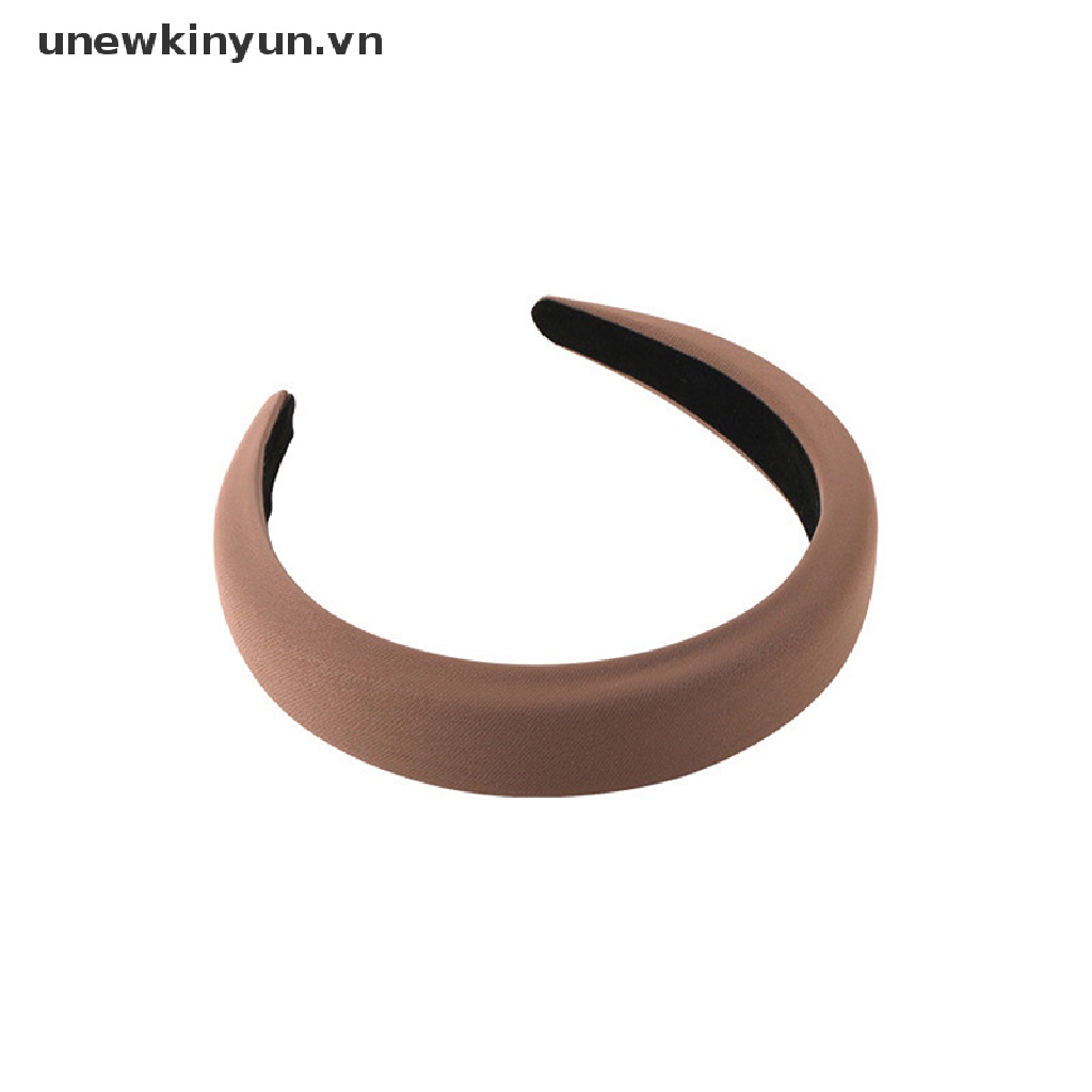 Băng Đô Vải Bản Rộng Màu Trơn Thời Trang Cho Nữ