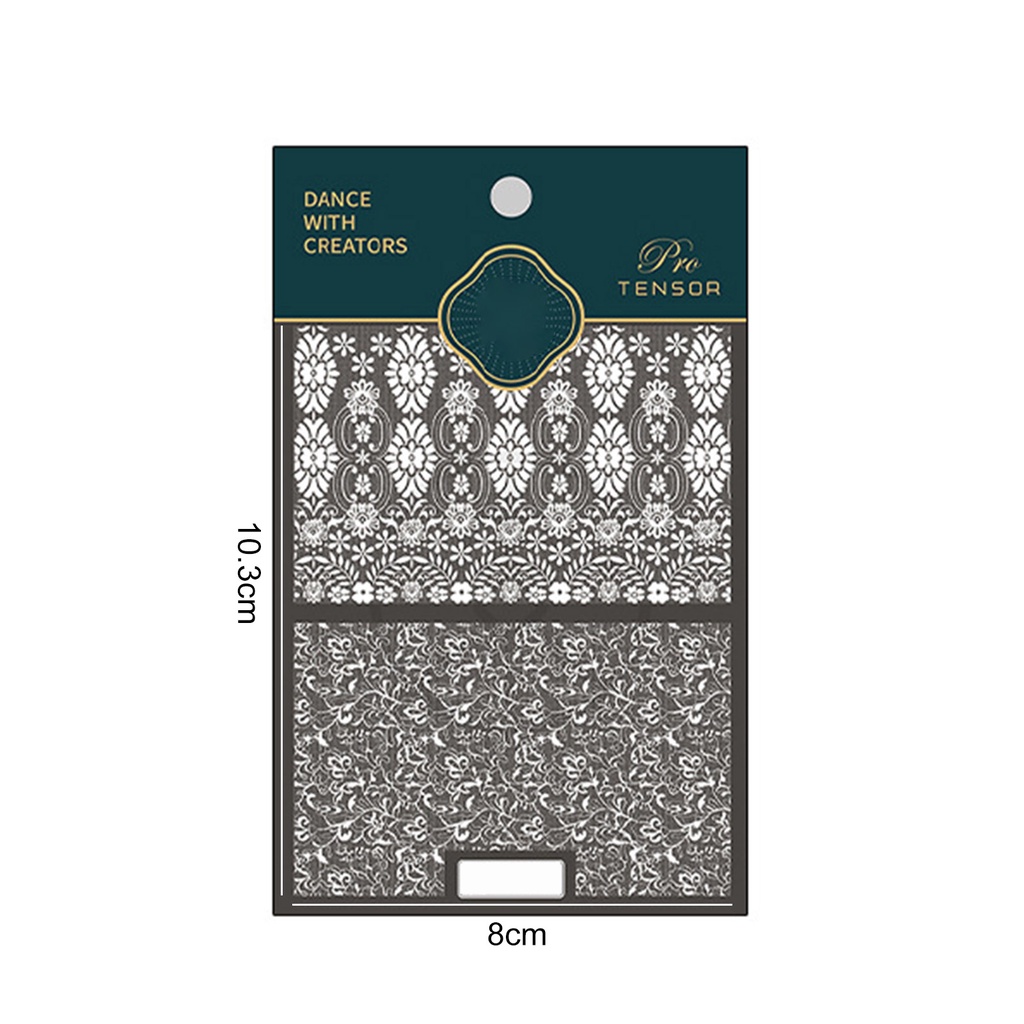 Nhãn Dán Móng Tay Lá Nhôm 5D Tự Dính Không Phai Màu Siêu Mỏng