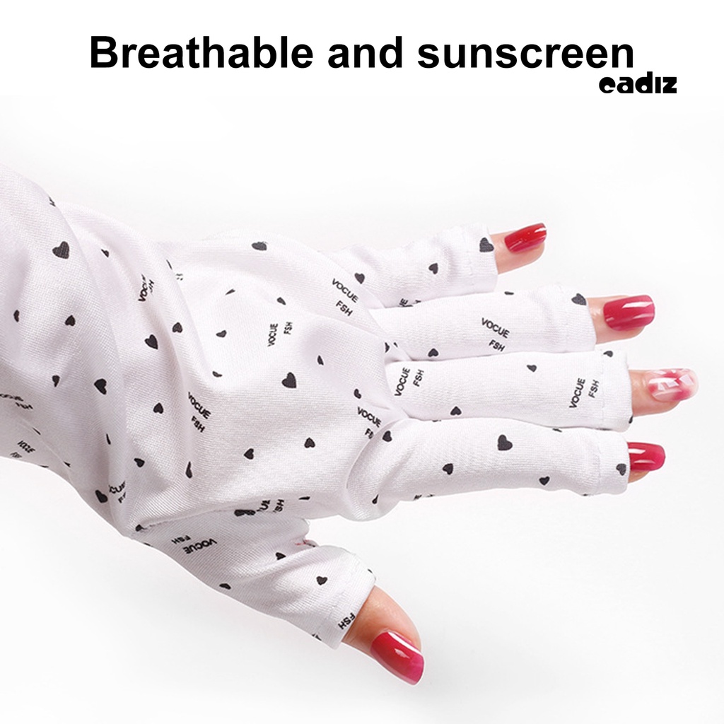 1 Đôi Găng Tay Chống Tia UV Siêu Mềm Co Giãn Thoáng Khí Tiện Dụng Cho Salon Làm Móng