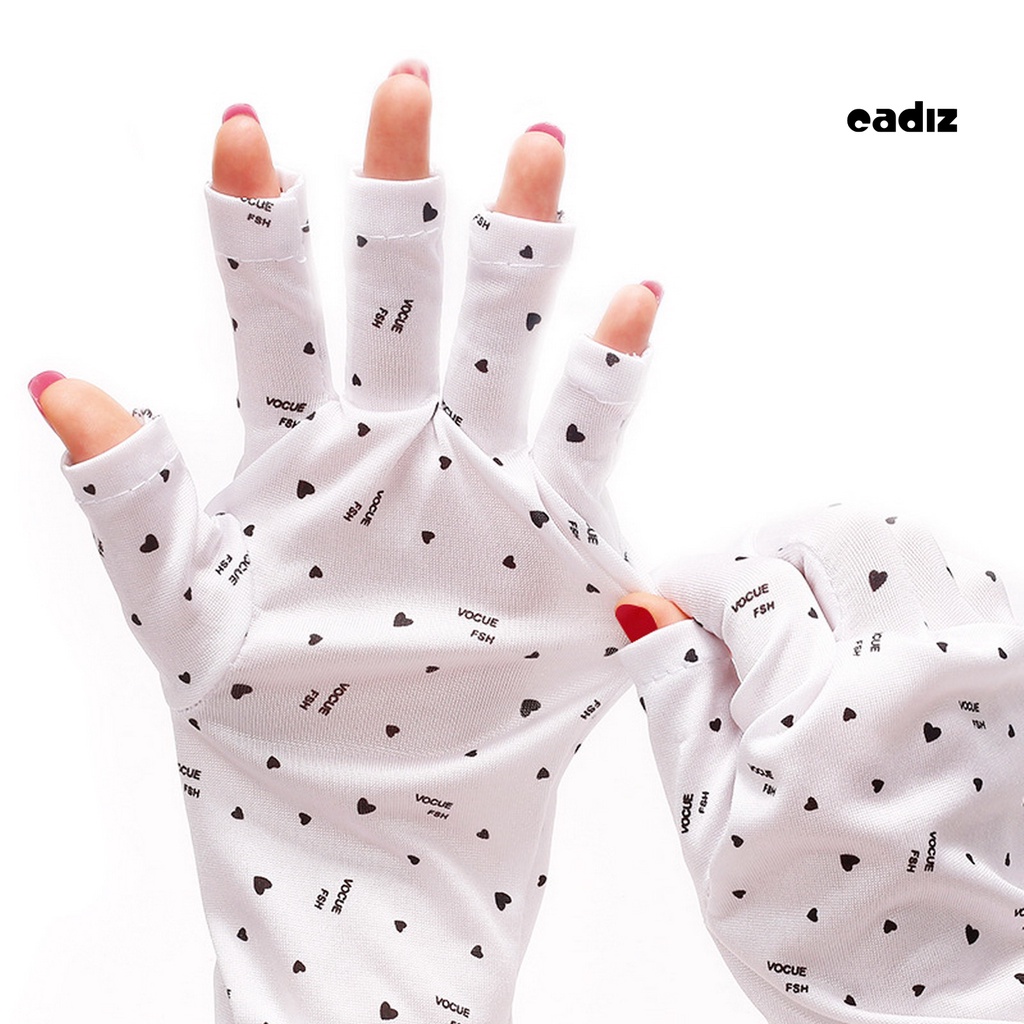 1 Đôi Găng Tay Chống Tia UV Siêu Mềm Co Giãn Thoáng Khí Tiện Dụng Cho Salon Làm Móng