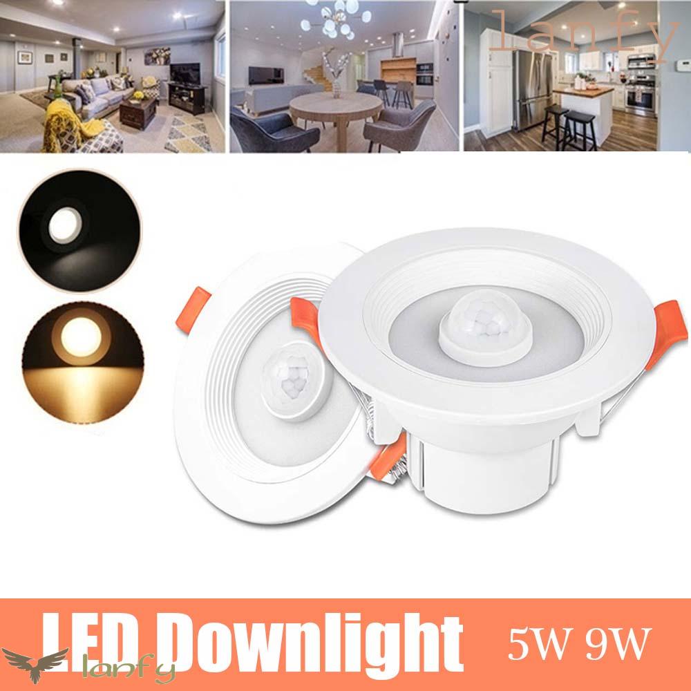 Đèn Led Gắn Trần Cảm Biến Chuyển Động 220v 5w 9w