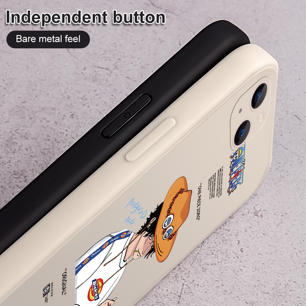 Ốp Điện Thoại Silicon Mềm Hình One Piece Ace Cho iPhone 11 8 7 6 + 6SP 6 6 6s 7 8 11 12 13 14 Pro Max X Xs Max XR 12 13 mini B1K646L