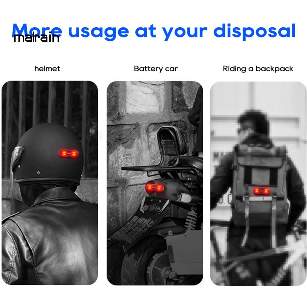 Đèn LED An Toàn Màu Đen Độ Sáng Cao Gắn Đuôi Xe Đạp