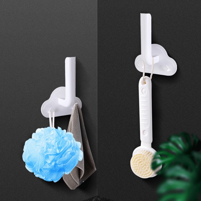 Giá Đỡ Khăn Tắm / Dù Dán Tường Hình Chữ L Bằng ABS Tiện Dụng Cho Phòng Khách