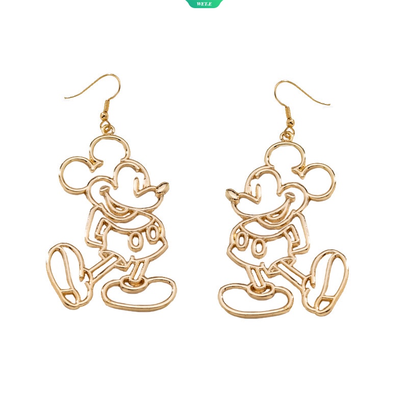 Bông Tai Họa Tiết Chuột Mickey Hoạt Hình Màu Vàng Phong Cách Hàn Quốc Thời Trang Cho Nữ 2023